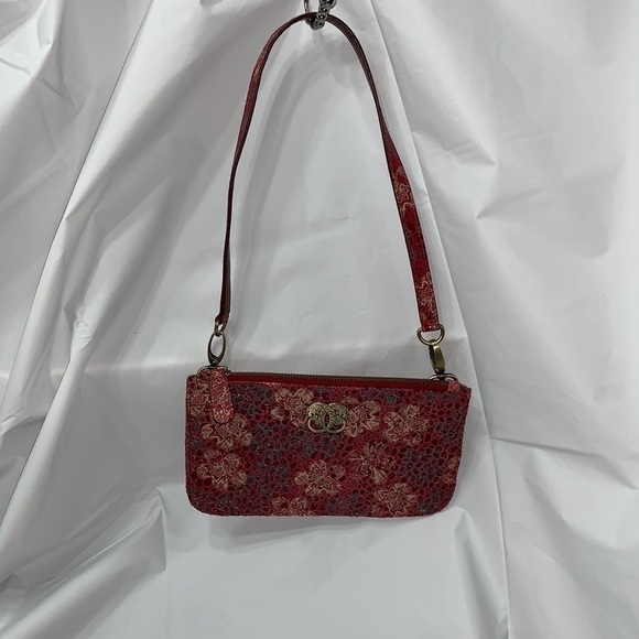 Sharif Pink Floral Clutch with Shoulder Strap - Picture 1 of 5